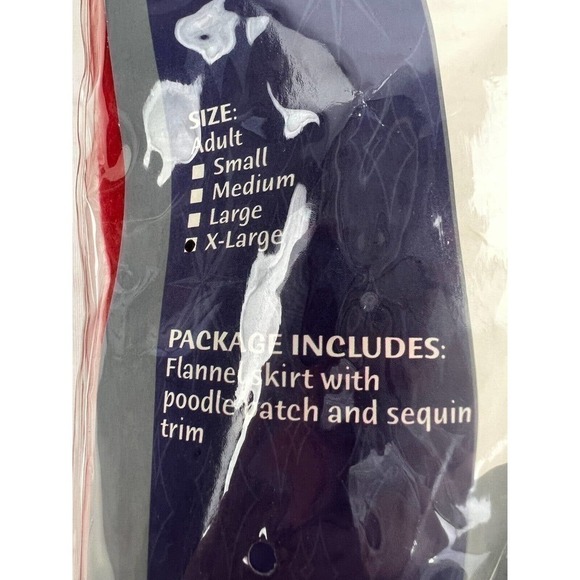 Womens California Poodle Skirt Size XL Red Halloween Costume W/ Blonde Wig New - Picture 2 of 3